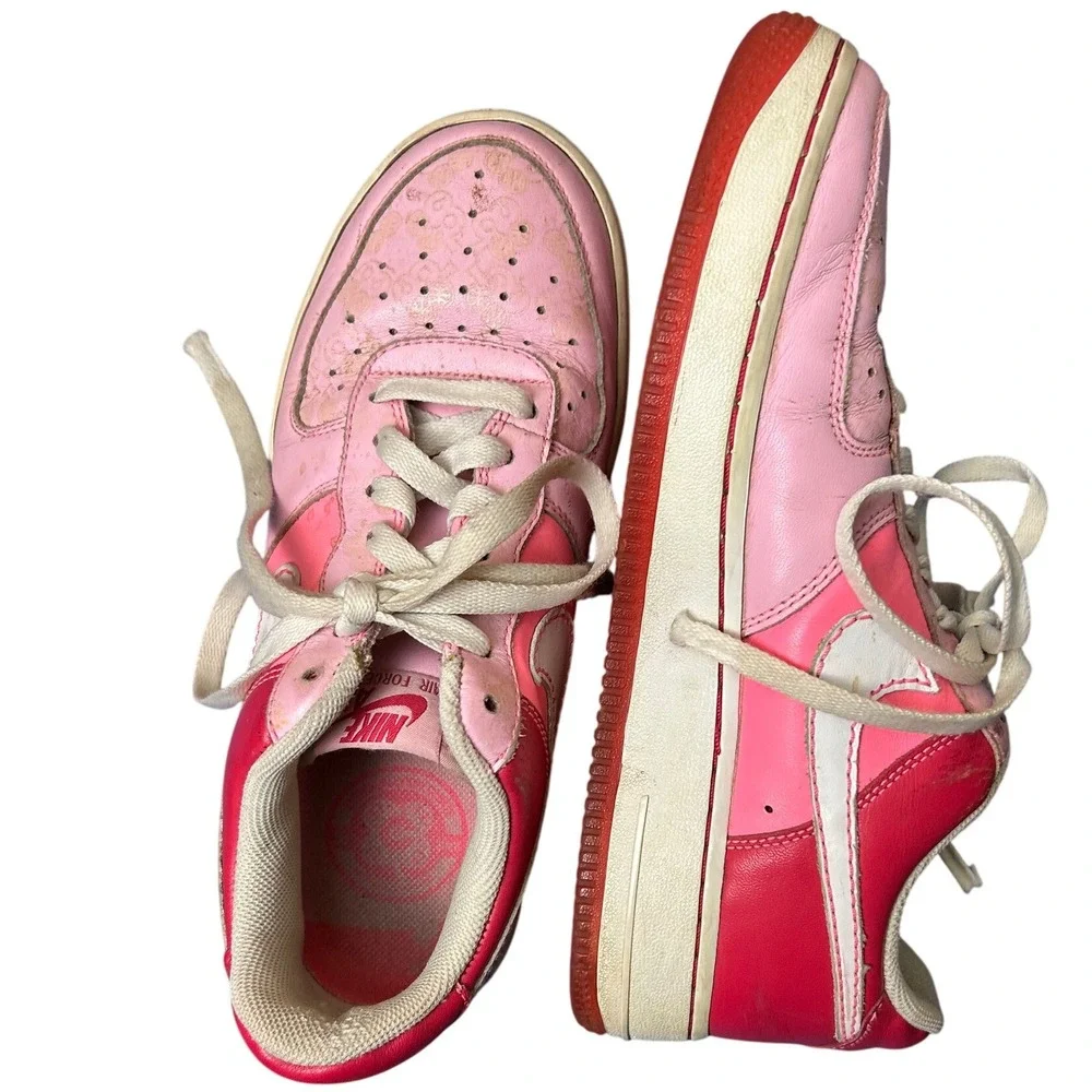Nike Air Force 1 Low Pink Red White Sneakers Shoes‎